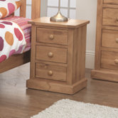 Devon 3 Drawer Bedside Table
