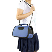 Zippered Cage Pet Carrier in Royal Blue