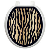 Classic Toilet Seat Applique with Zebra Design