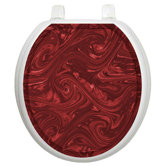 Classic Toilet Seat Applique with Bordeaux Design
