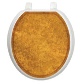 Classic Toilet Seat Applique with Caramel Sponge Design