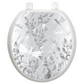 Themes Toilet Seat Applique with Fields of Grey Design