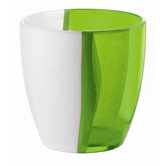 Happy Hour Two Toned Water Glass in Green
