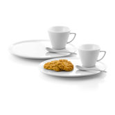 Dessert Plate with Coffee Cup and Spoon (Set of 2)