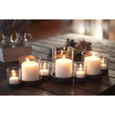 Bubbles Iron and Glass Candle Holder (Set of 7)