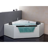 59" x 59" x 24" Corner Whirlpool Bath Tub