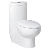 Hermes Contemporary Elongated One Piece Toilet in White