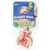 Yummy Two Knot Rope Bone Dog Toy with Steak Flavor