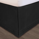 "Hike Up Your Skirt" Matte Satin Bedskirt in Black