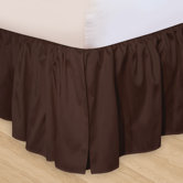 "Hike Up Your Skirt" Ruffled Bedskirt in Chocolate