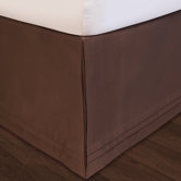"Hike Up Your Skirt" Matte Satin Bedskirt in Chocolate