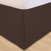 "Hike Up Your Skirt" Solid Microfiber Bedskirt in Chocolate