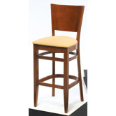 Melissa Solid Back Wood Barstool (24" - 31.5" Seats)