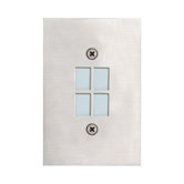 In Wall Four Light Recessed in Satin Nickel