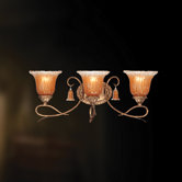 Sorrento Three Light Bathbar in Weathered Gold