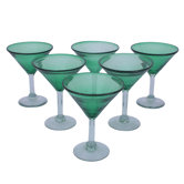 Javier and Efren Vegetation Martini Glass (Set of 6)
