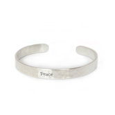 The Withaya Cheunjit Artisan Sterling Silver Peace Cuff Bracelet