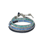 The Siriporn Artisan Agate and Onyx Midnight Lake Wrap Bracelet