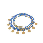 The Khun Boom Artisan Plated Wrap Marine Deva Dancer Bracelet