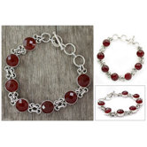 The Shanker Artisan Fire of India Carnelian Link Bracelet