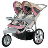 Grand Safari Swivel Wheel Double Stroller
