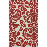 Cine Modern Damask Red Rug