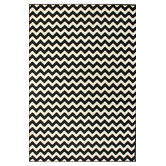 Kinder Chevron Ivory/Black Rug