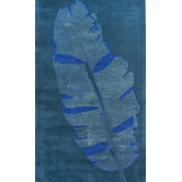 Pop Moderne Leaf Blue Rug