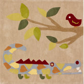 KinderLOOM Crocodile Tan Kids Rug