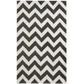 Marrakesh Meridian Chevron Black Rug