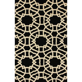 Marbella lattice Black Rug