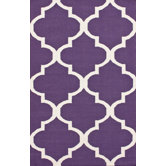 Marbella Moroccan Trellis I Purple Kilim Rug