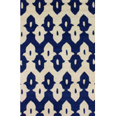 Moderna Regal Blue Ikat Trellis Rug