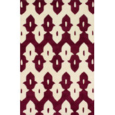 Moderna Wine Ikat Trellis Rug