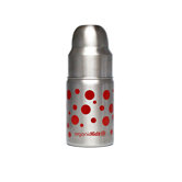 Nine Ounce Wide Mouth Stainless Steel Baby Bottle in Red Dots
