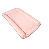 White Polka Dots Changing Mat in Pink