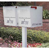 Oasis Duo Double Column Mounted Mailbox