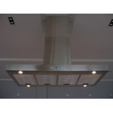 Stainless Steel 48" x 24" Island Mount Range Hood with 900 CFM
