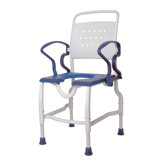 Zwickau Shower Chair in Grey / Blue