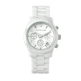 Women's Classic White Ceramic Bracelet Watch with Chronograph Dial