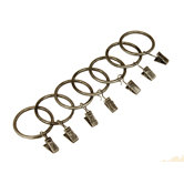 Heavy Duty 1.25" Clip Rings in Antique Silver (Set of 7)