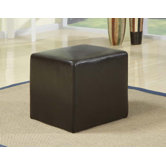 Leather Cube in Dark Brown