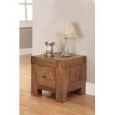 Santana One Drawer Lamp Table in Rich Patina