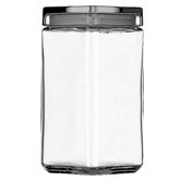 2 qt. Stackable Glass Jar with Glass Lid