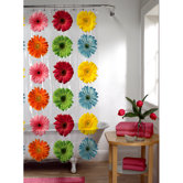 Gerber Daisy PEVA Vinyl Shower Curtain in Multi