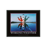 Motivational Framed Working Together Print - 14" x 11"