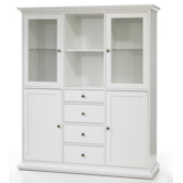Paris Sideboard with Four Doors and Four Drawers in White