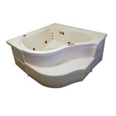 60" x 60" Air Massage Deep Corner Bath Tub
