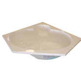 60" x 60" Corner Whirlpool and Air Massage Bath Tub