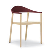 Monza Armchair with Wine Red Back Rest